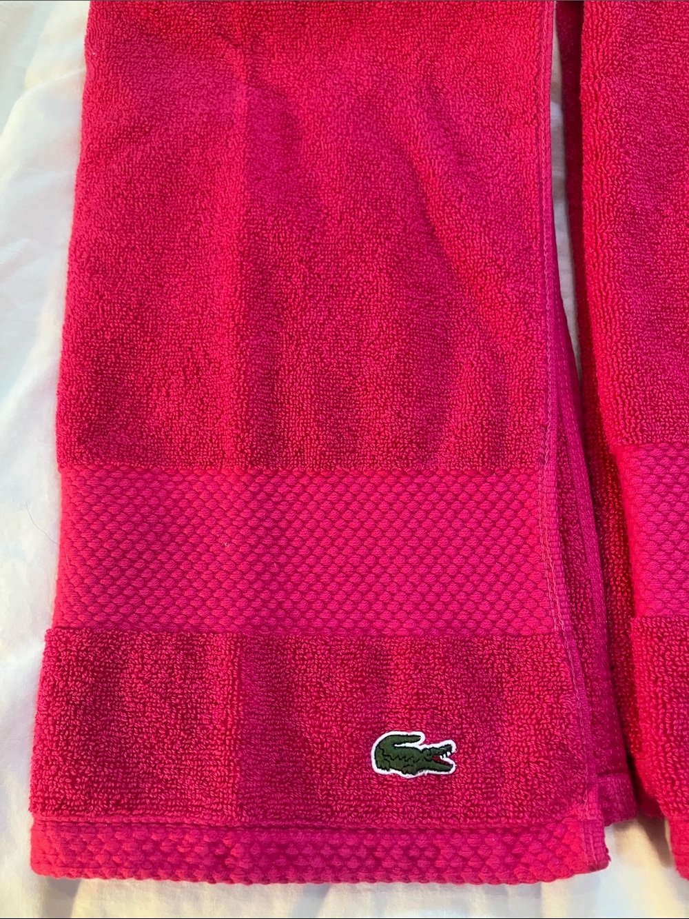 Magenta Lacoste Cotton Hand Towel - set of 2